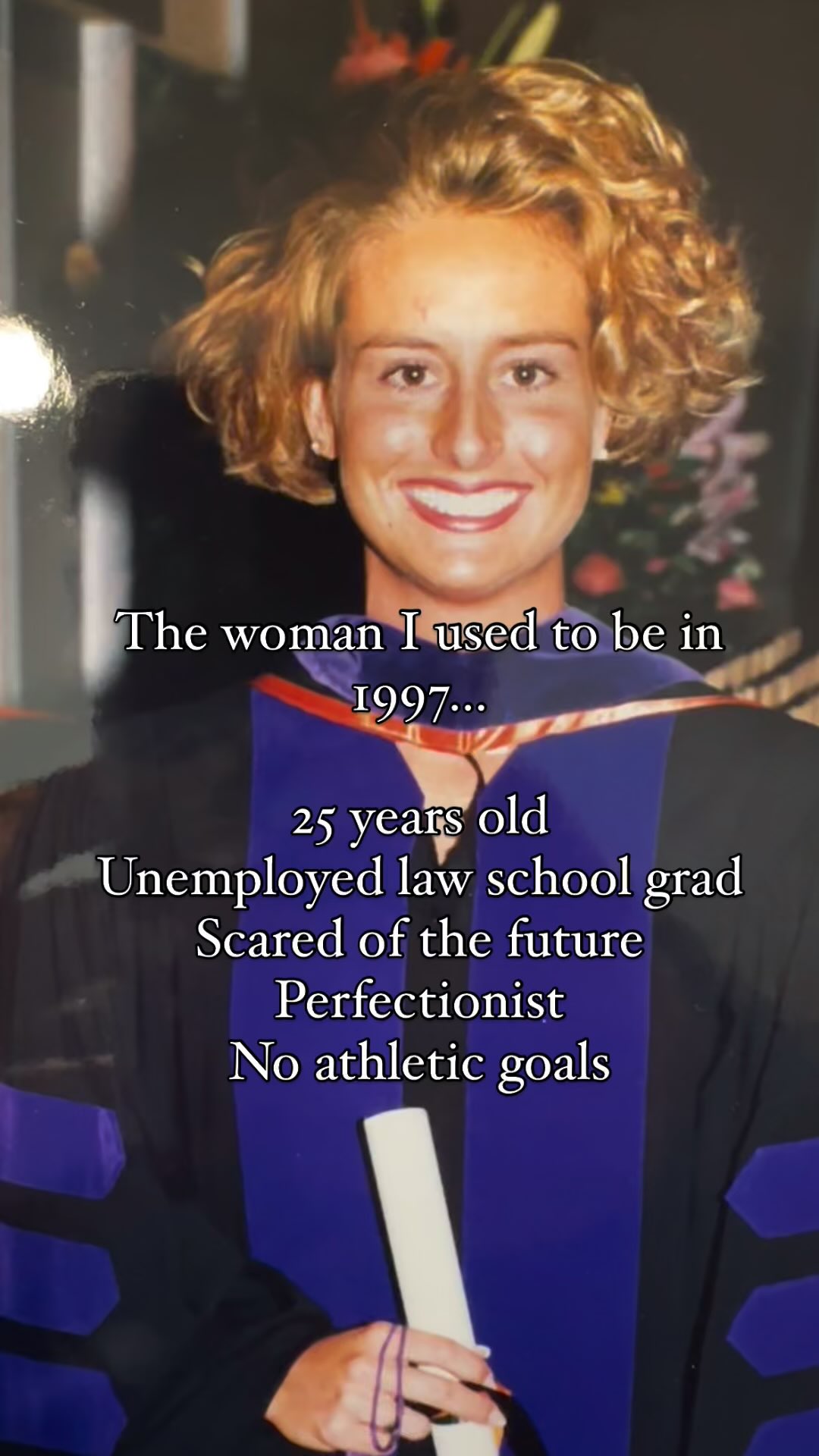 The 1997 me wouldn’t recognize the woman I am today. ⭐️

Back then, I was an unemployed law school grad with no job prospects on the horizon (unlike a lot of my classmates). I was scared, and facing the prospect of having to move back home to FL to live with the parents because I had no money. 

I’ve always been a confident person, but that confidence was seriously challenged in those months after law school. 

A few months later, I got the job I wanted: a labor law position with the federal govt in Atlanta, and everything changed. I was living where I wanted to be, and doing what I wanted to do for work. I put down roots, so to speak, and met a lot of great people.

I did my first triathlon in 2001, and my confidence grew and grew. I knew I had the ability and determination to succeed in my own, both professionally and athletically. 

The confidence and determination I gained back in the late 90s now shows up in everything I do. And it’s being tested again, but I refuse to give up! 

If you’re stuck in a place of thinking your body is broken because you’re not getting the results you want, I see you. I’ve been there. And I promise- there’s a version of you waiting to be discovered; a version that your prior self would be very proud of! 💕

My StrongHer method will help you reclaim your body, and just might change everything. ✨

Drop a 🩷 if you’re ready to meet the most confident version of yourself. 

P.S. And yes, that really is me and my hair. It took 45 min for me to make it look like that each day. Now you know why I cut it off! 😜

#fitover50 #triathlete #fitnessmotivation #strongnotskinny #confident #selfcare #fitover40 #enduranceathlete #triathlon_in_the_world #fatlosscoach #selfcareisntselfish